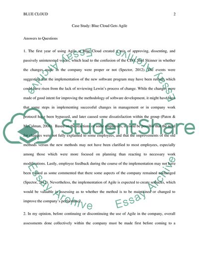 Blue Cloud Adapting Agile