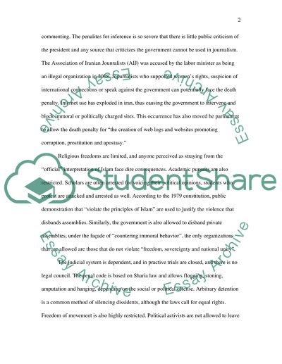 Essay 2, Comparative Politics