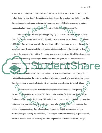 Should There Be a Legal Right to Privacy in Australia