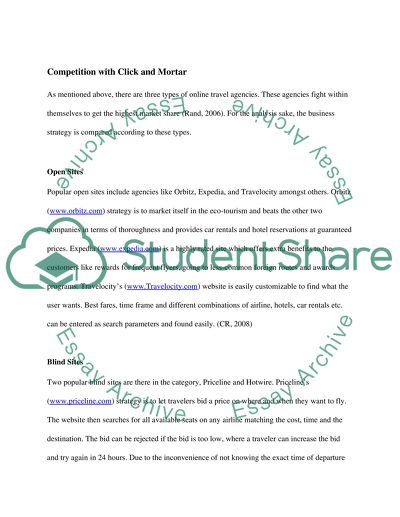 Survey online travel agencies