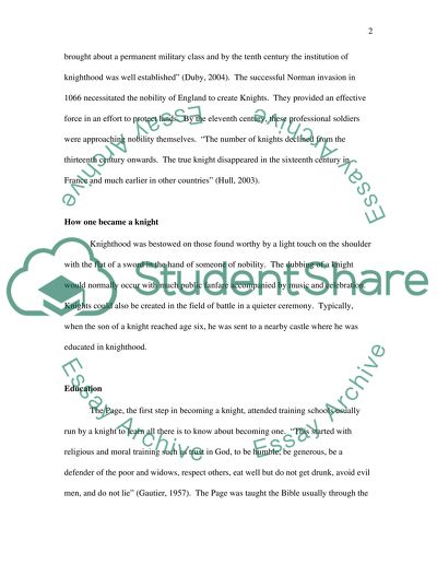 The Life Of A Knight