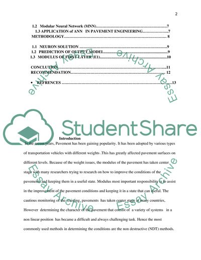 The Use of Artificial Neural Network and the Road Conditions