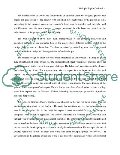 Analysis of Normans, Wittkowers, and Evans Books on Emotional Design