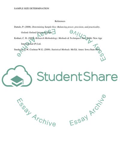 Sample Size Determination