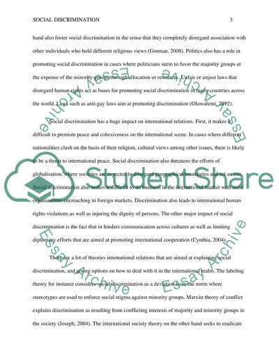 Social discrimination