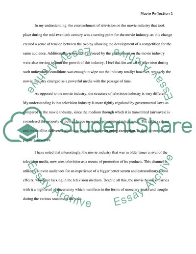 Reflection of motion picture