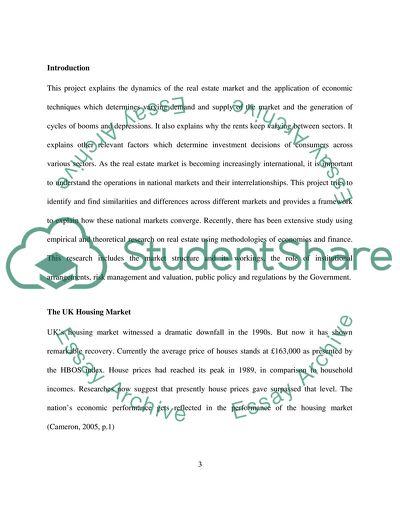The Main Features of Real Estate Economics