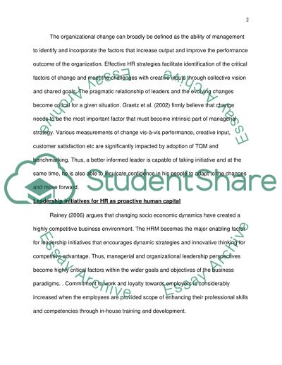 HRM and Leadership Development within Organization