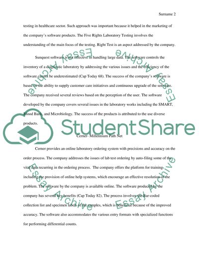 The Software from Sunquest Laboratory, Millennium PathNet, and Meditech Magic
