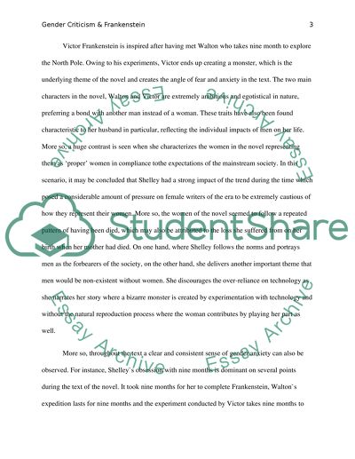 Gender Criticism and Frankenstein