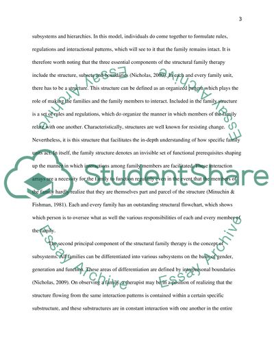 Family Systems and Structural Family Therapy