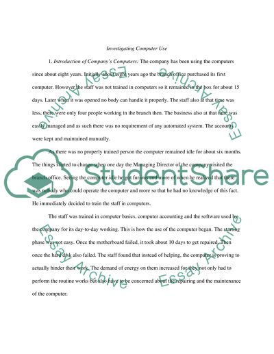 Investigation of Computer Use