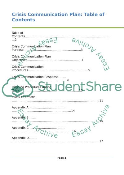 School Crisis Communication Plan