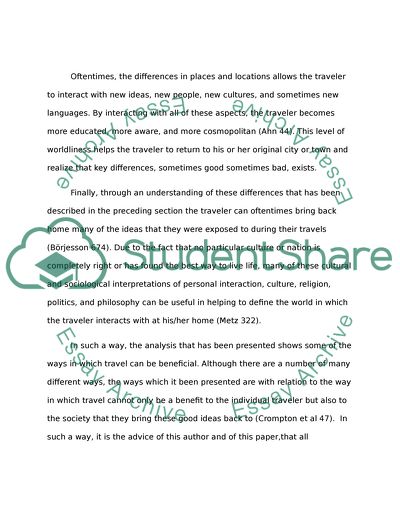 Geographic, Religious, and Cultural Traveling