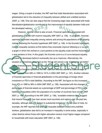 Globalisation and Impact on Relationship between Developed and Developing Countries