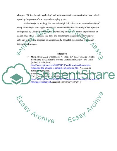 Role of Barriers and Technology in Globalization