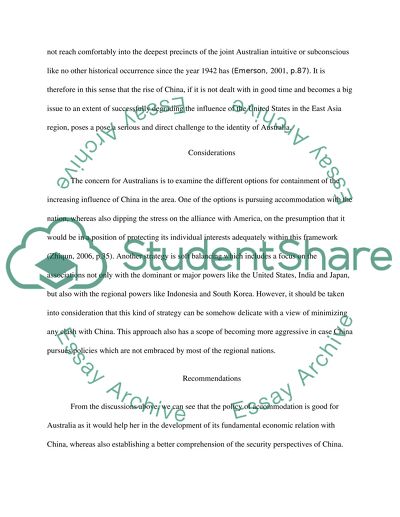 Australian Foreign and Defence Policy