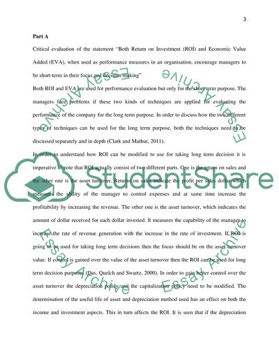 Computation of the Return on Investment and Sales Factor