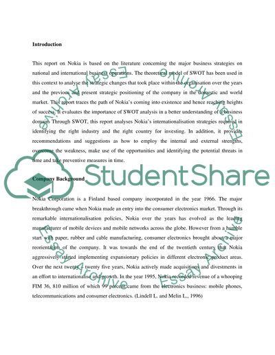 Business Strategy Nokia Corporation