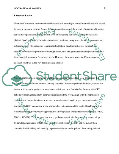 Role of Women in Aviation Industry in the context of Gulf Arab Countries