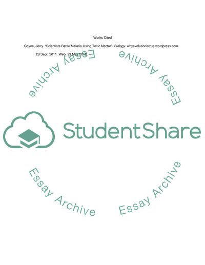 Information Letter from the Boric Acid Malaria Prevention Foundation