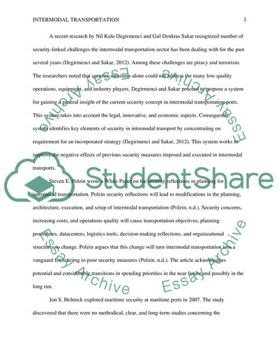 Intermodal Transportation