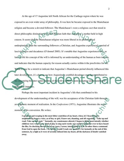 Augustines Concept of Will