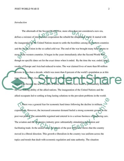 Post-World War II Through the 1970s