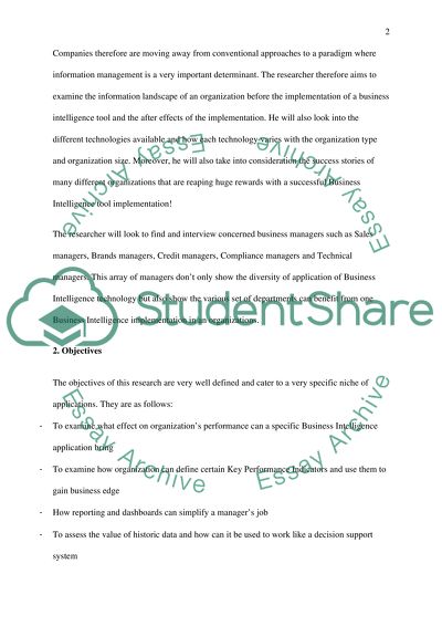 Impact of introduction of business intelligence tools in organization