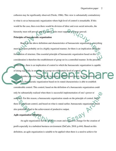 Bureaucratic organization definition