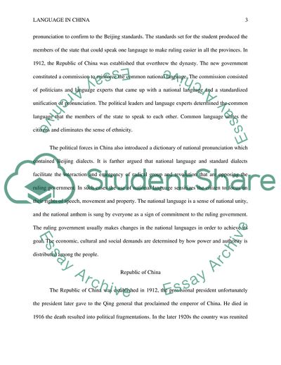 The Influence of Political Power on Language