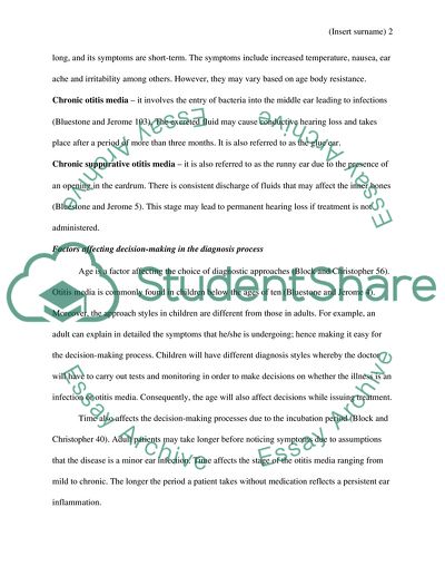 Analysis and Evaluation the Care: Otitis Media