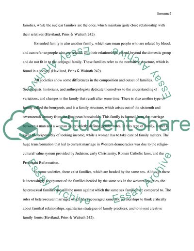 Family as a Primary Social Group in a Society