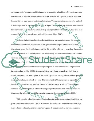 Why should the school day be extened