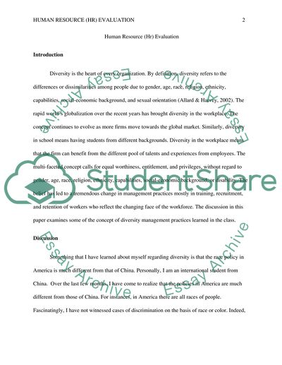 Diversity Management Practices of an Organization