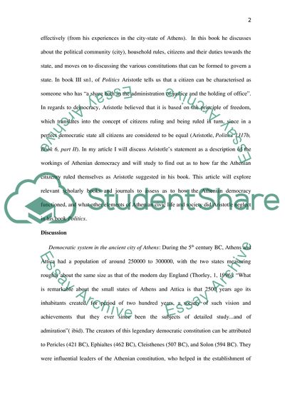 Athenian Democracy and Its Citizens