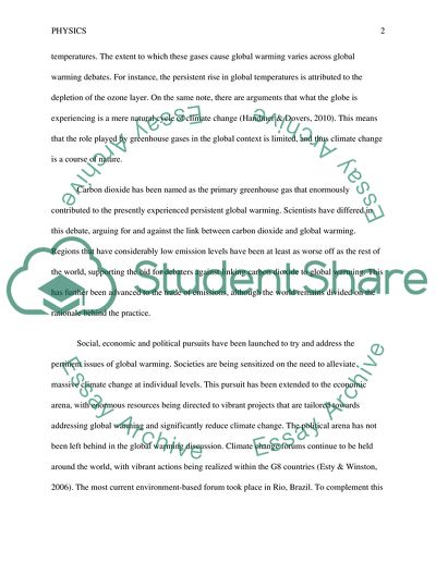 Global Warming and the Climate Change