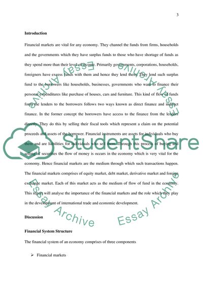 International Financial Markets and Their Economic Importance
