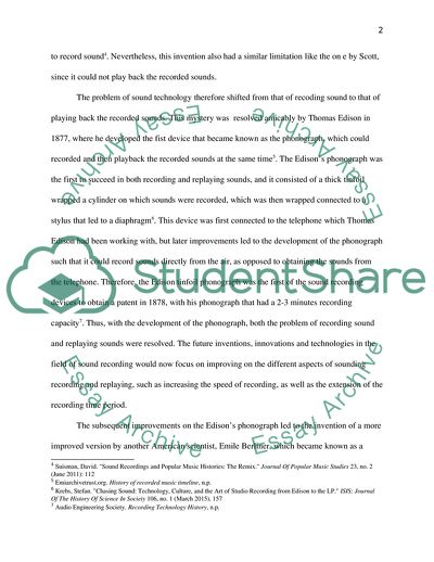 History of Recording