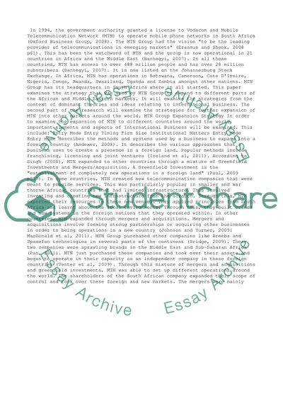 MTN Group Expansion Strategy