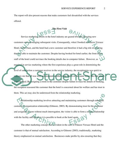 Service Marketing Efforts in the Hotel Industry