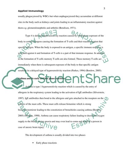 Applied Immunology: Hypersensitivity