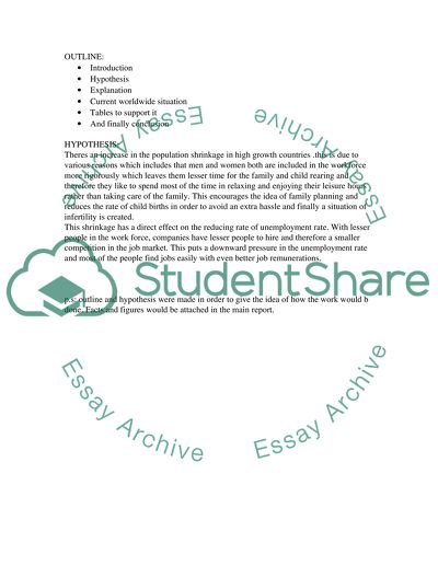 Economics What is the effect of populationshrinkage on unemployment
