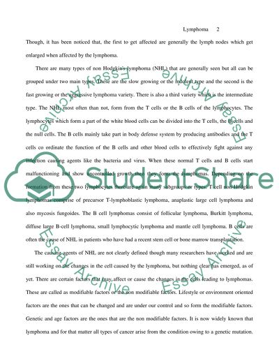 Non hodgkins lymphoma