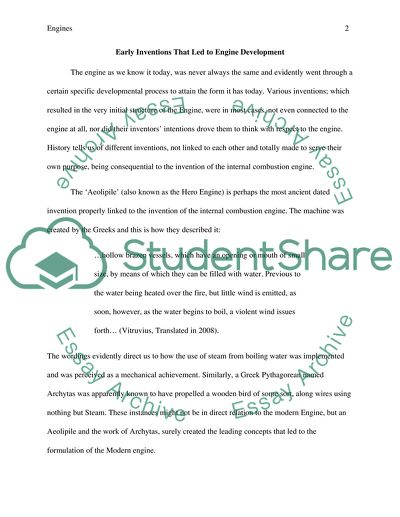 The History of the Internal Combustion Engine