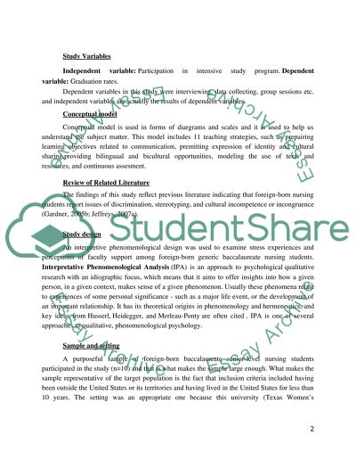 The Essence of Stress and Perceived Faculty Support
