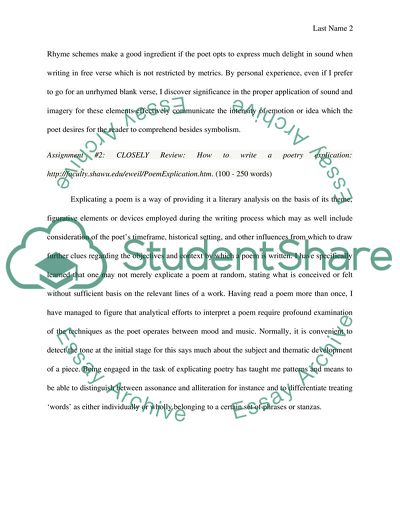 English - elements of poetry