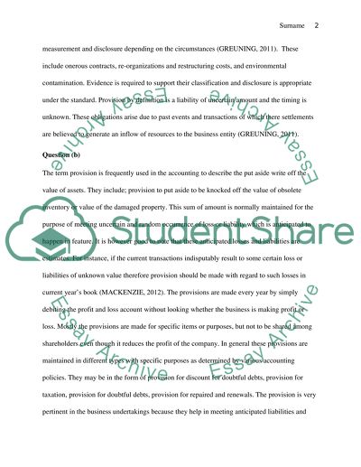 Financial Reporting - International Accounting Standard