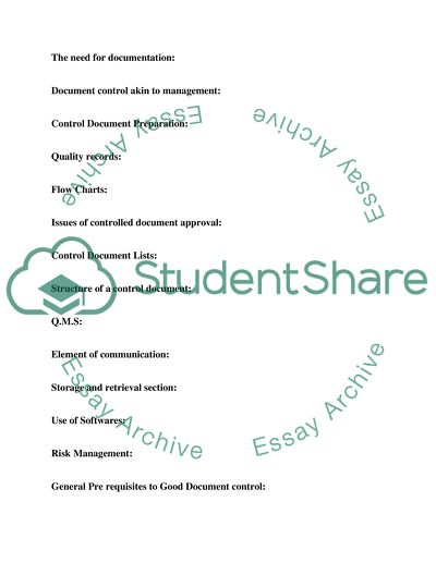 Collaboration between ISO and Control Documents
