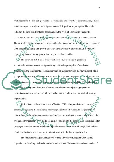 Ethnicity and Housing